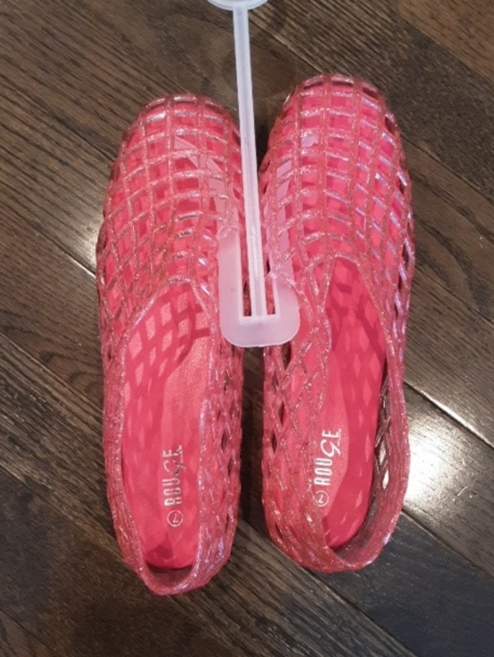 NEW Rouge Helium Pink Women's Jelly Glitter Ballet Flats